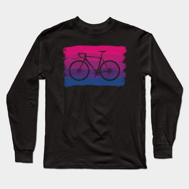 Cyclocross Bicycle Purple Paint Long Sleeve T-Shirt by TheWanderingFools